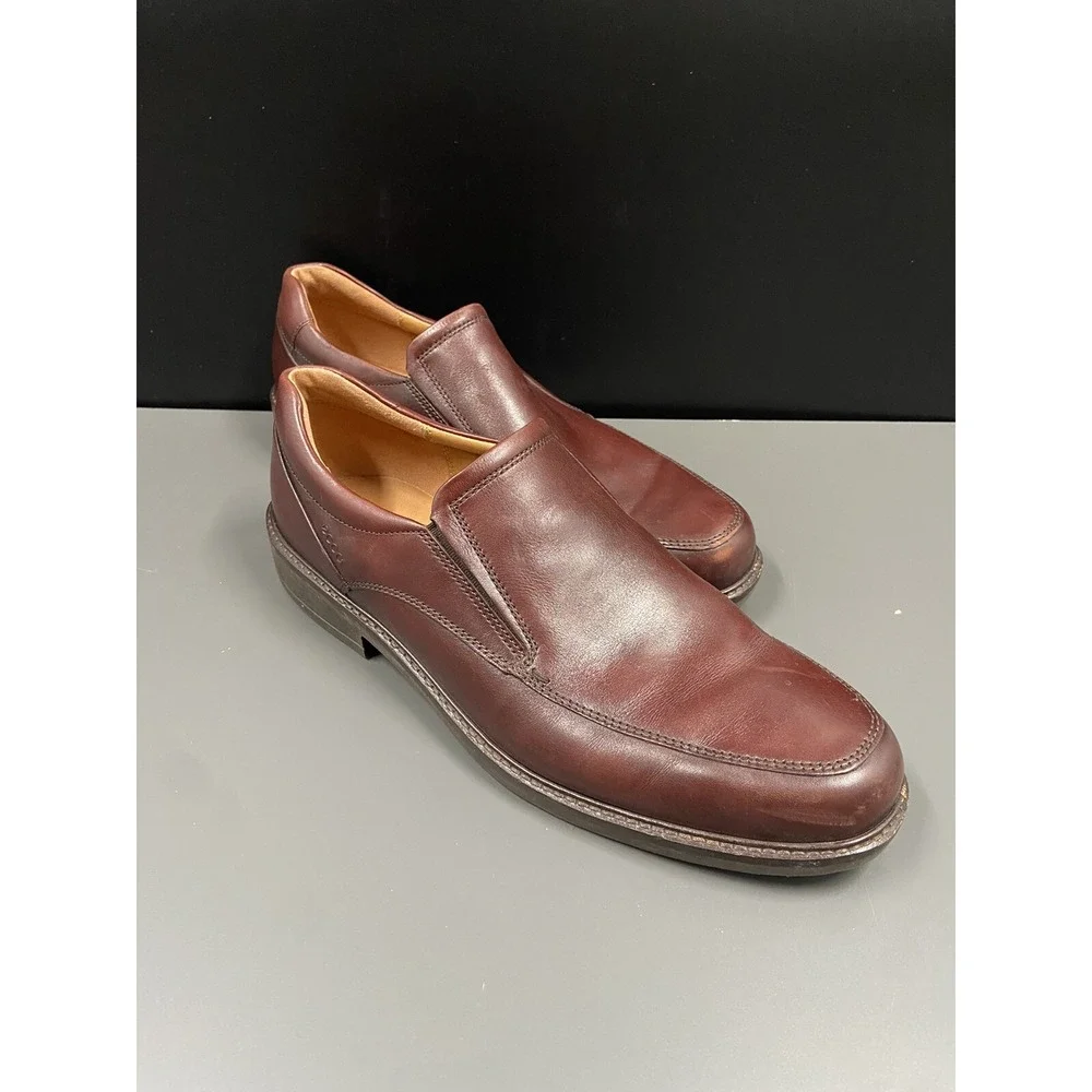 Ecco Men's Helsinki 2‎ Apron Toe Slip-On Cognac EU 47/US 13-13.5 Extra Wide